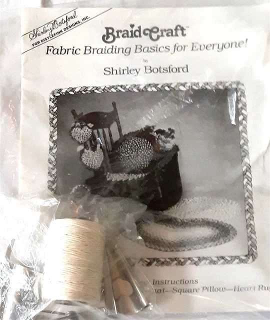 Alfombra de trenzado Distlefink BraidCraft Básicos Cómo kit con herramientas Instrucciones Nueva