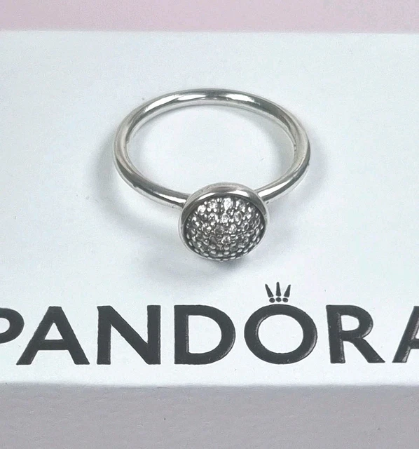 PANDORA STERLING SILVER Dazzling Droplets Ring Size 54, UK N