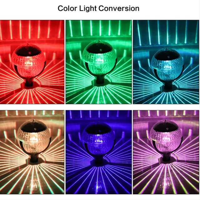 4 pièces / LED alimenté solaire lumière colorée solaire IP44 panneau 4