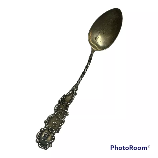 VINTAGE 925STERLING SILVER MISSOURI SOUVENIR SPOON 4.5 inch