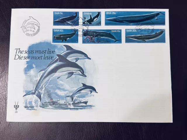 South West Africa 1980 FDC WHALES STAMP SET