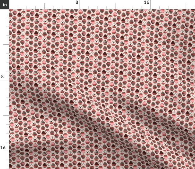 Pink Sweets Candy Treat Strawberries Valentines Spoonflower Fabric by the Yard