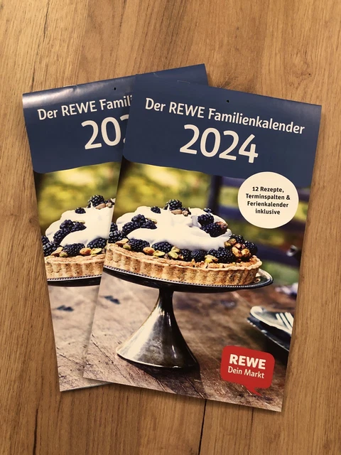2 REWE WAND-KALENDER* 2024* Familienkalender* Familienplaner