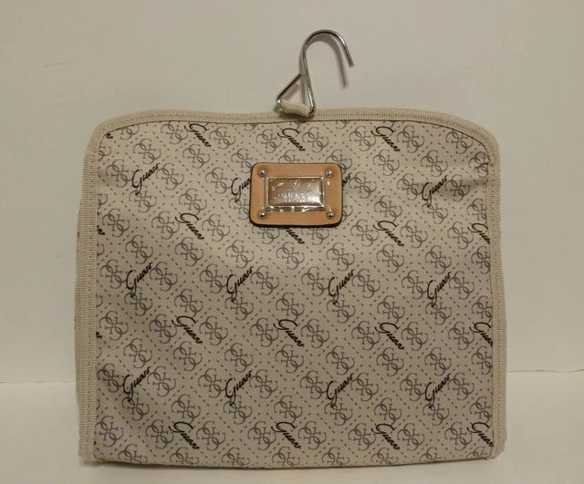 Guess Hanging Travel Organizer Bag ~ Shoes Laundry Toiletry Folded Beige Tan