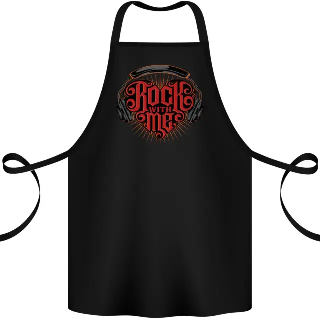 Rock With Me Heavy Metal Music Guitar Cotton Apron 100% Organic
