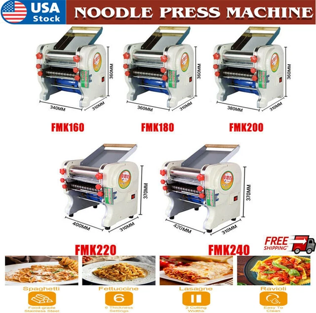 Commercial Electric Dough Roller Noodle Pasta Dumpling Skin Maker Machine 110V