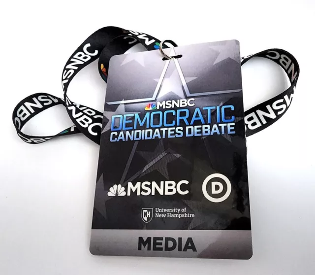 HILLARY CLINTON - BERNIE SANDERS - DEBATE media credential - Feb. 4, 2016
