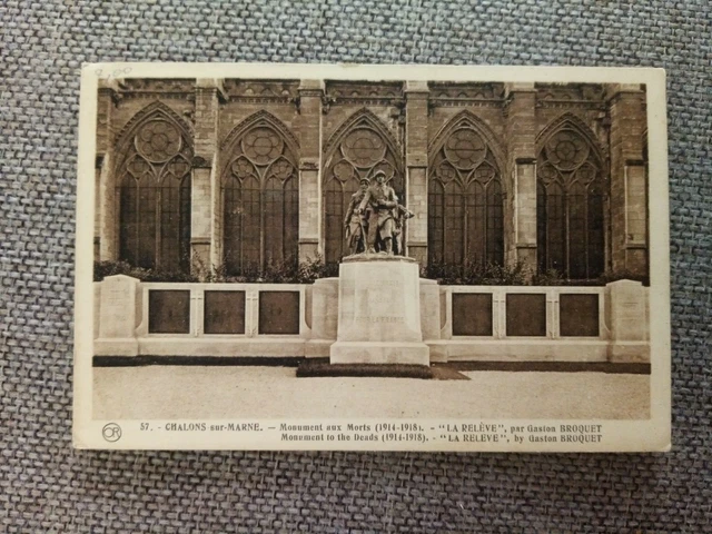 Cpa Châlons Sur Marne Monument Aux Morts La Releve Par Gaston Broquet