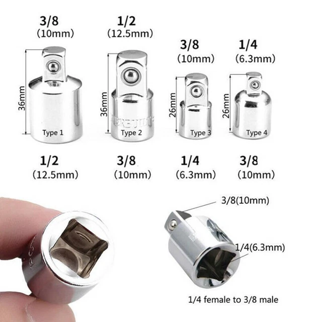 3/8" to 1/4" 1/2 inch Drive Ratchet Converter Socket Adapter Reducer Air Impa~AJ