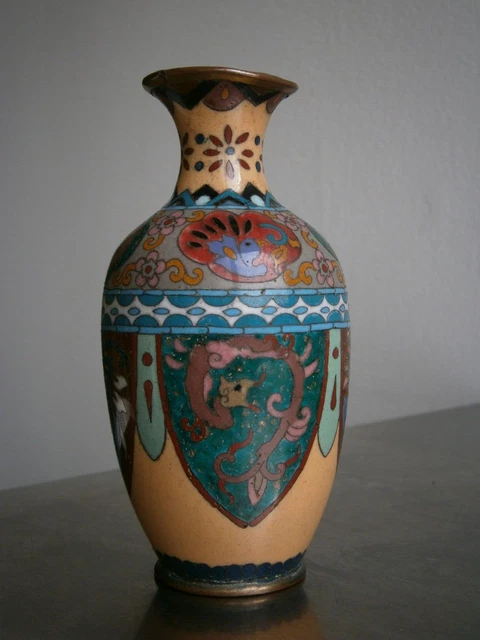 Petit vase cuivre émaillé-C1SB - Galerie Shirazi