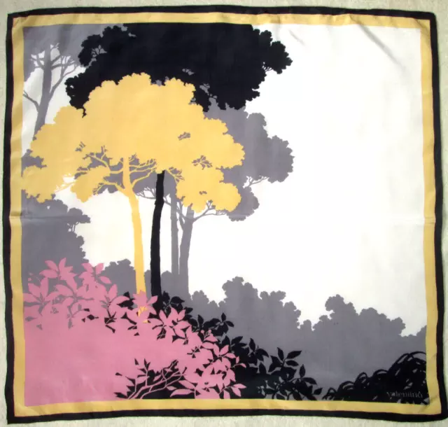 -VALENTINO   Foulard  soie   TBEG authentique vintage Scarf  75x80 cm