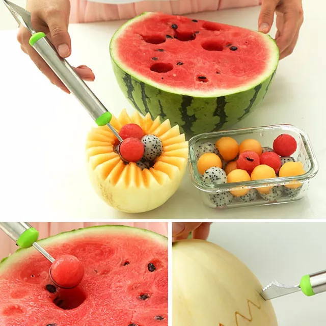 Watermelon Melon Fruit Scooper Dig Ball Ice Cream Digger Scoop Tools Spoon  Cookie Melon Baller Scoop