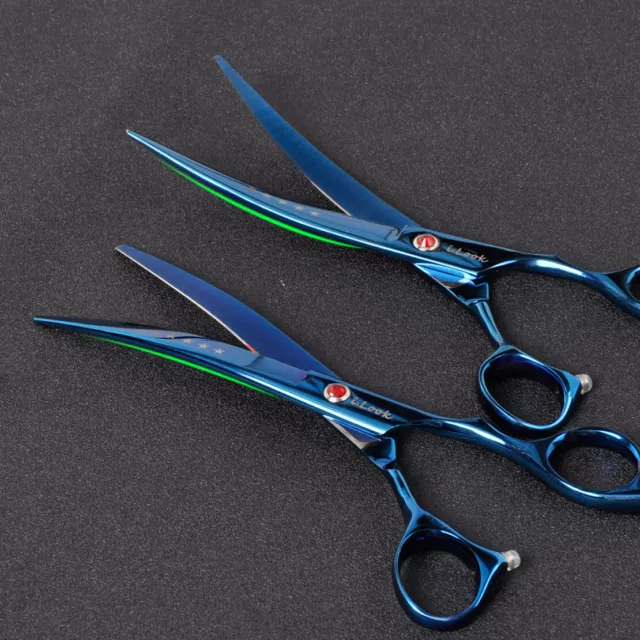 4* Professional Hair Cutting Grooming Scissors Thinning Curved Shears 7" lp 3