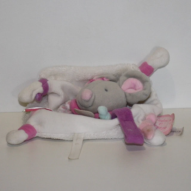 Doudou Souris Doudou et Compagnie - Collection Pearly - état moyen