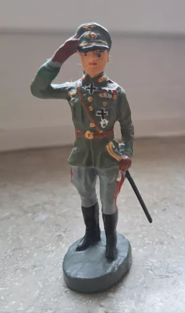 Elastolin Lineol General Blomberg Salutieren Mütze Wehrmacht Militär II WK Masse