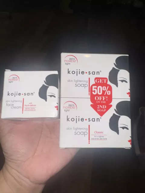 Kojiesan Skin Lightening Soap - 2 Pieces +  Kojie San Face cream