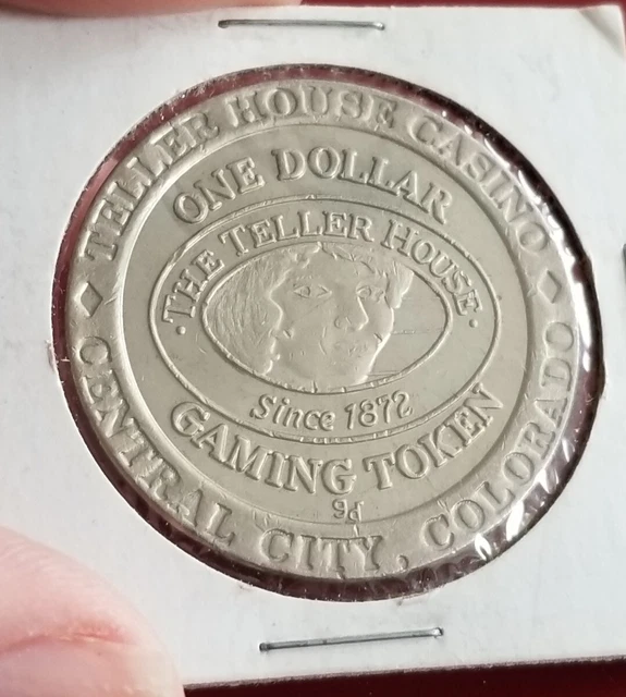 OBSOLETE! Vtg **RARE* THE TELLER HOUSE CASINO (Central City) $1 GAME TOKEN