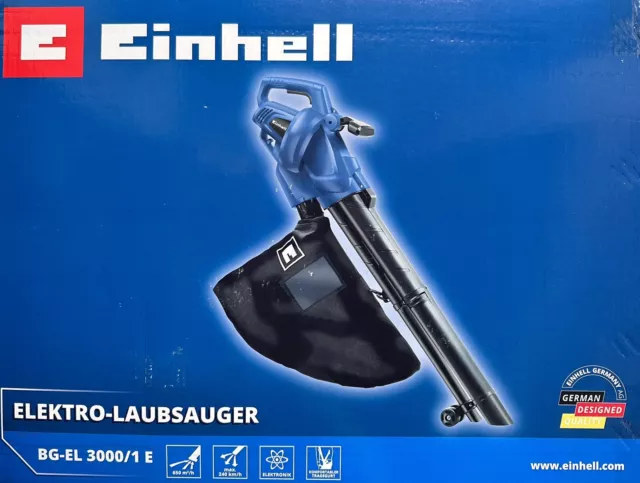 Einhell Elektro Laubsauger BG-EL 3000/1 E Fangsack 40 L Laubgebläse Laub Sauger