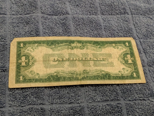 $1 One Dollar 1928B Series Silver Certificate Note Funny Back