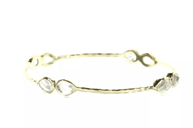 Melinda Maria Womens Gold Crystal Leaf Station Bracelet 133239