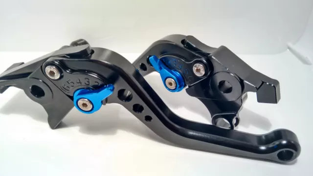 Suzuki GSX-R 1300 '99-'07 Adjustable Black Levers Blue Adjusters (Shorty)