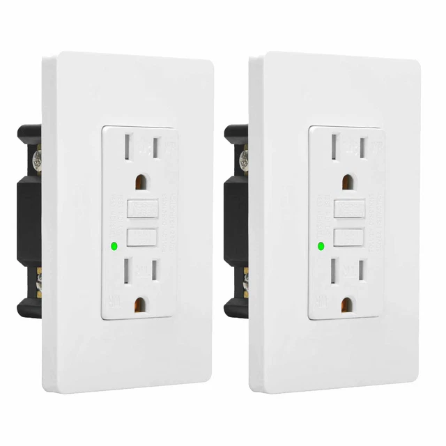 ELECTRICAL OUTLET GFCI 20Amp AC Ground Fault Receptacle WR TR w/ Cover