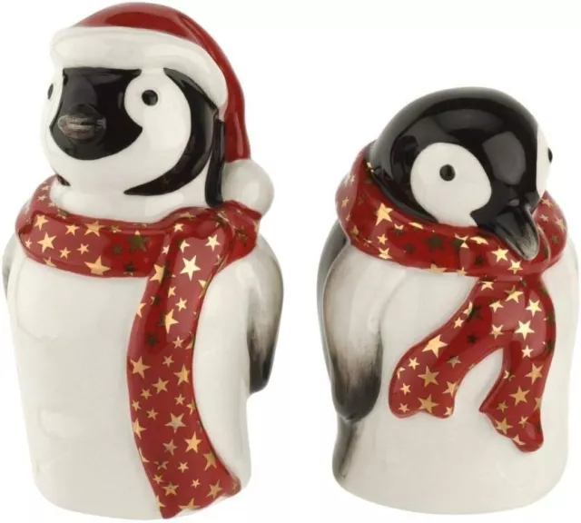 Spode Christmas Tree Penguin Design (2pc) Salt and Pepper Set