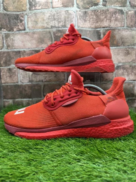 ADIDAS X PHARRELL Williams Solar Hu Glide Red Uk Size 10 Good