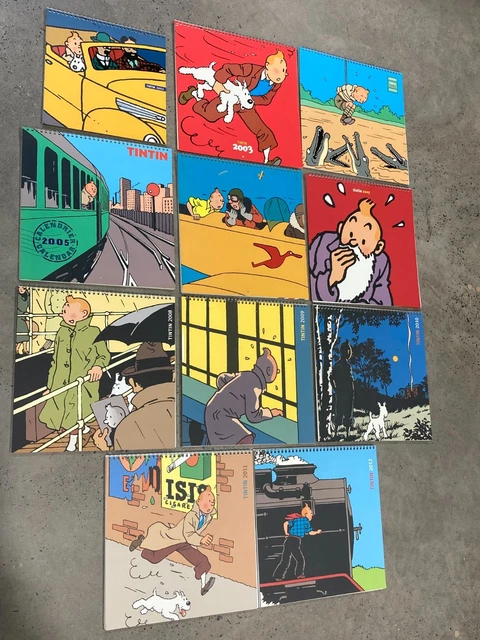 Calendrier Tintin Studios Hergé 1986 – En Coton, 45x60 Cm – Collector BD