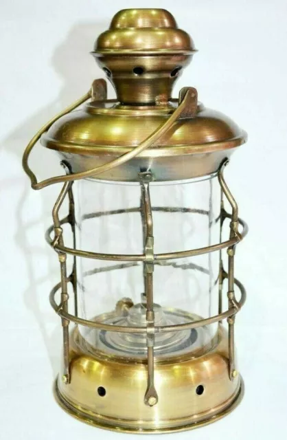 12 inch Brass Cargo Lantern Ship Oil Lamp Maritime Nautical Home Decor Boat Lamp