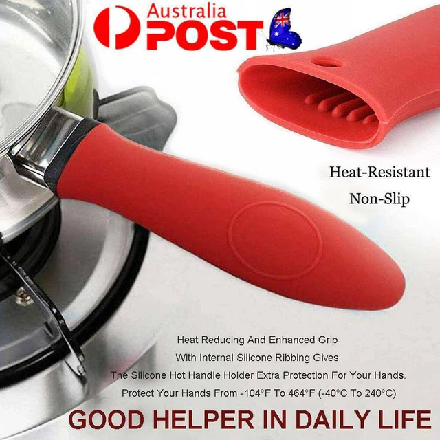 1pc Heat Resistant Silicone Handle Cover For Pan, Cast Iron Skillet,  Non-slip Pot Grip Sleeve, Kitchen Cookware Utensils Anti-hot Handle Holder,  Thickened Material