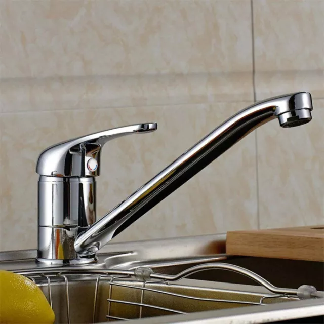 Einhebel Küchenspüle Mixer Wasserhahn mit drehbarem Auslauf Chrom | Belingdon