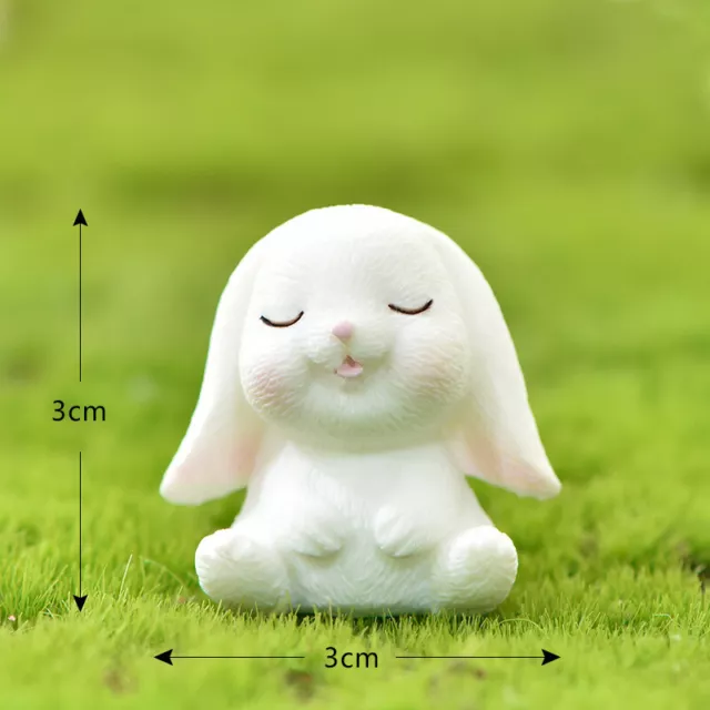 Rabbit Eat Carrot Diy Resin Figurine Micro Landscape Garden Miniature Decoration