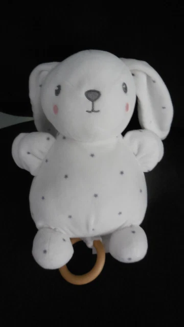 doudou peluche musicale lapin blanc étoile gris SIMBA TOYS KIABI