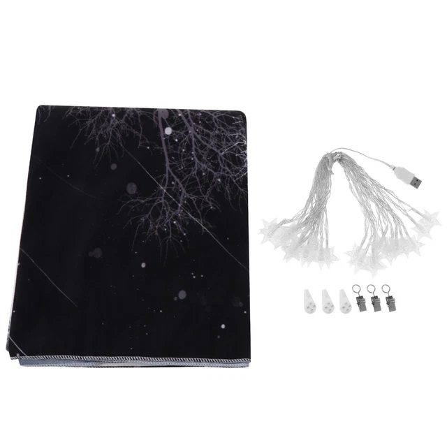 1 pieza Diseño ELK Fondo Techo Impresión Tapiz con Techo de Pared Cuerda de Luz