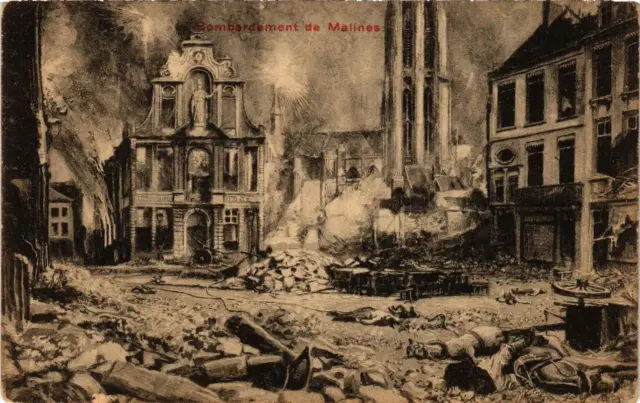 CPA AK MILITARY Mechelen Bombing (731471)