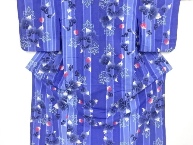45859# Japanese Kimono / Antique Yukata / Floral Plants