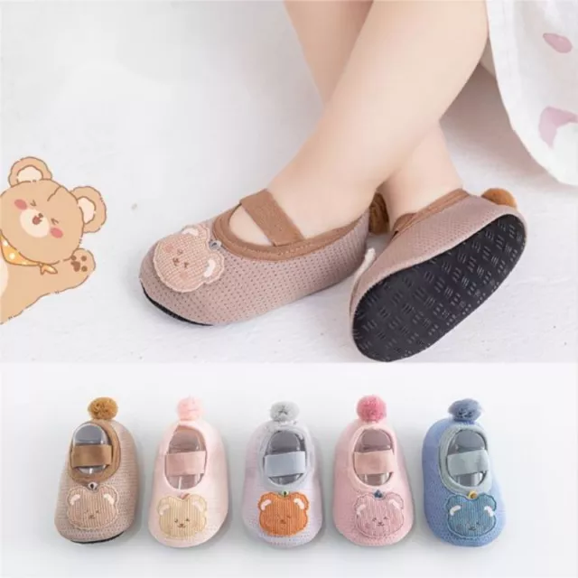 Baby Newborn Girls Boys Toddlers Soft Flat Slippers Non-Slip Cosy Socks Shoes US