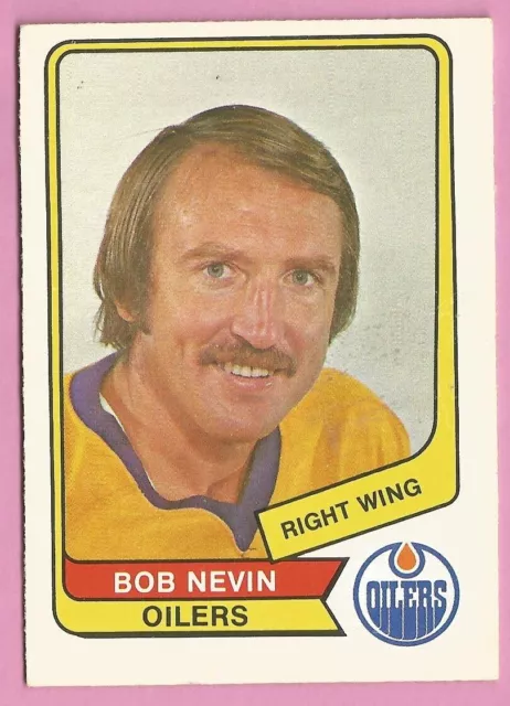 1976-77 OPC O-Pee-Chee WHA Hockey Card #73 Bob Nevin Edmonton Oilers *A8