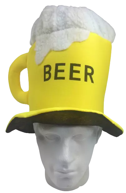 BEER HAT Drinking Mug Party Costume Accessory Fancy Dress Cap Halloween Unisex