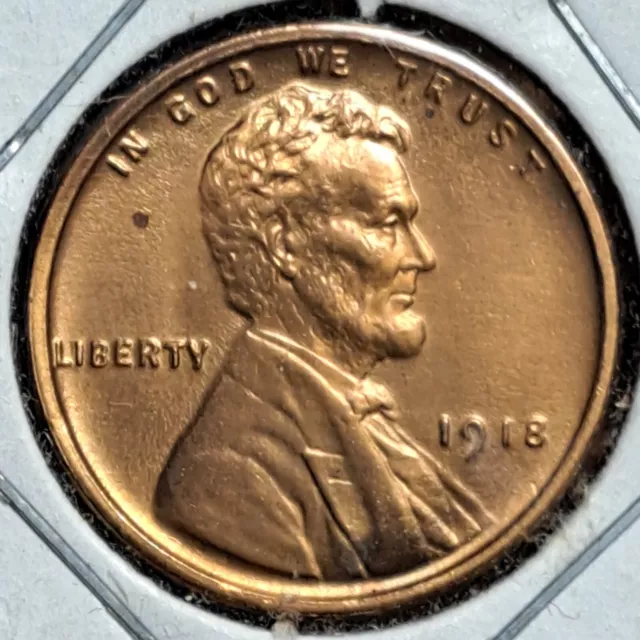 1918 Lincoln Wheat Cent UNC Obverse Error