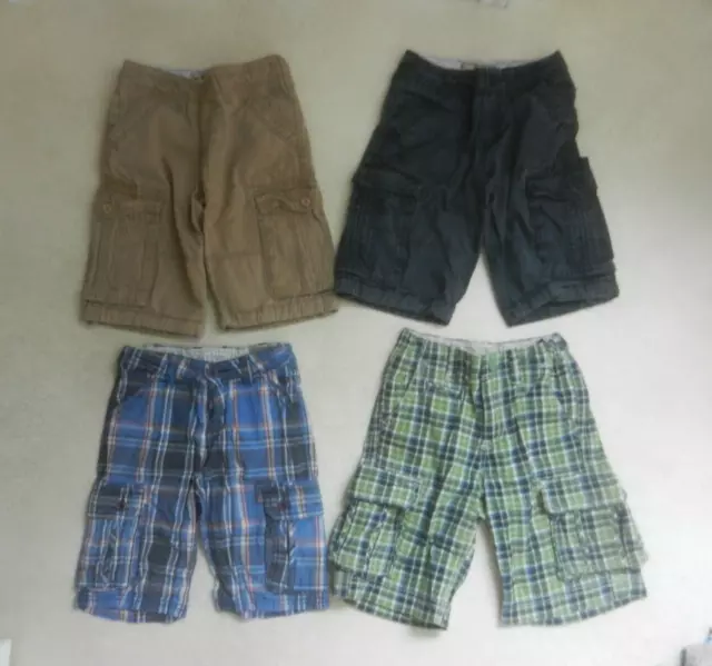 Fat Face & Gap Boys Summer Shorts Bundle x 4 Age 6-7 & 7 Years Cargo Check Blue
