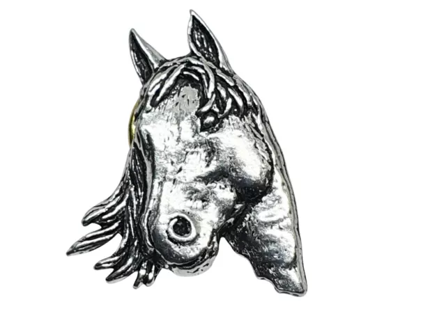 Horse Head Pin Badge Pewter Brooch Racing Nature Pewter Tie Pin Lapel Pin Badge 2