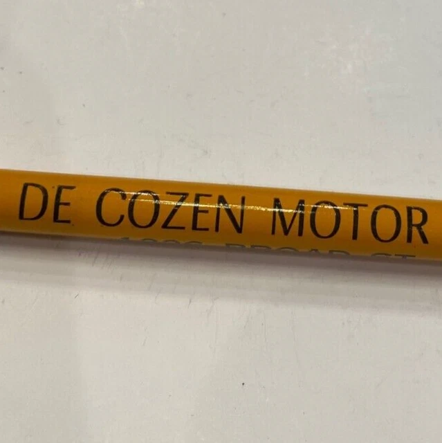 1950s De Cozen Motor Co Chrysler Plymouth Advertising Pencil Newark New Jersey