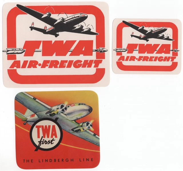 TWA Retro Inspired Luggage Tag 4x2.5 Inches Trans World Airlines Zuma Graphics