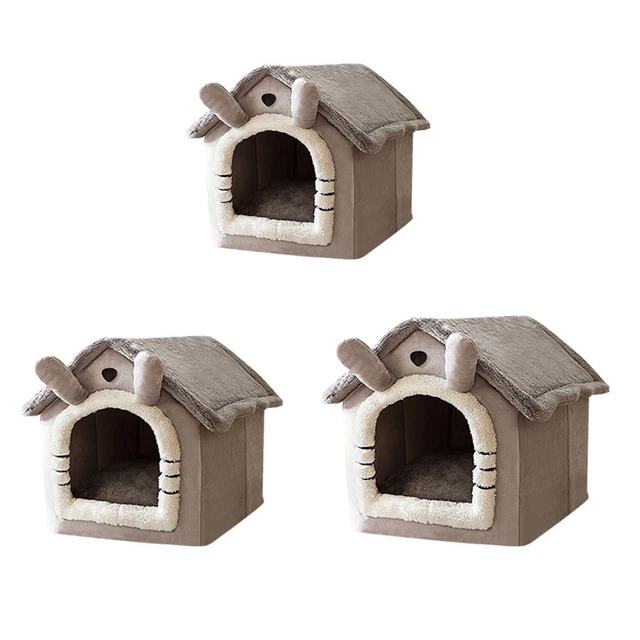 Creativa Mascota Perro Extraíble Gato Tienda Casa Perreras Cama Invierno Dormir Cálido