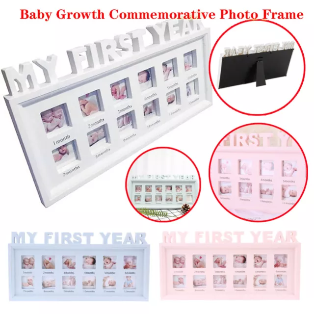 Baby MY FIRST YEAR Photo Frame 12 Months Multi Picture Display Anniversary Gift