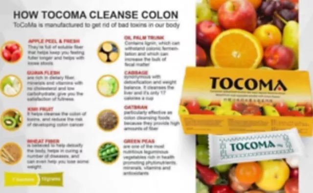 3 cajas de polvo de desintoxicación de frutas y verduras tocoma (7s) limpieza de colon para un colon saludable 3