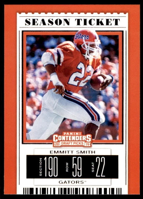 2019 Panini Contenders Draft Picks Collegiate #37 Emmitt Smith Florida Gators