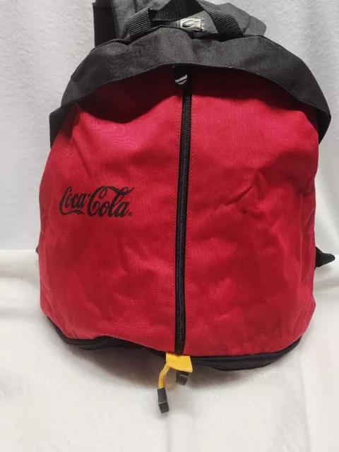 Officially Licensed Coca Cola Red & Black Backpack 13"×13.5" 2 Compartments 2013